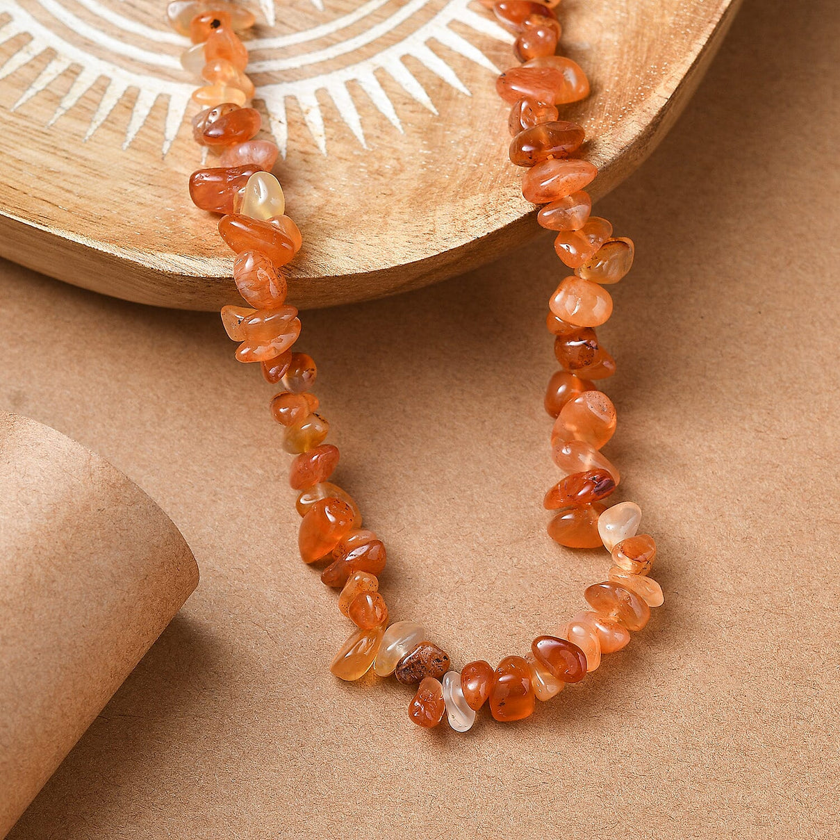 Carnelian Necklace (Size - 30) 240.00 Ct. 8203449 1