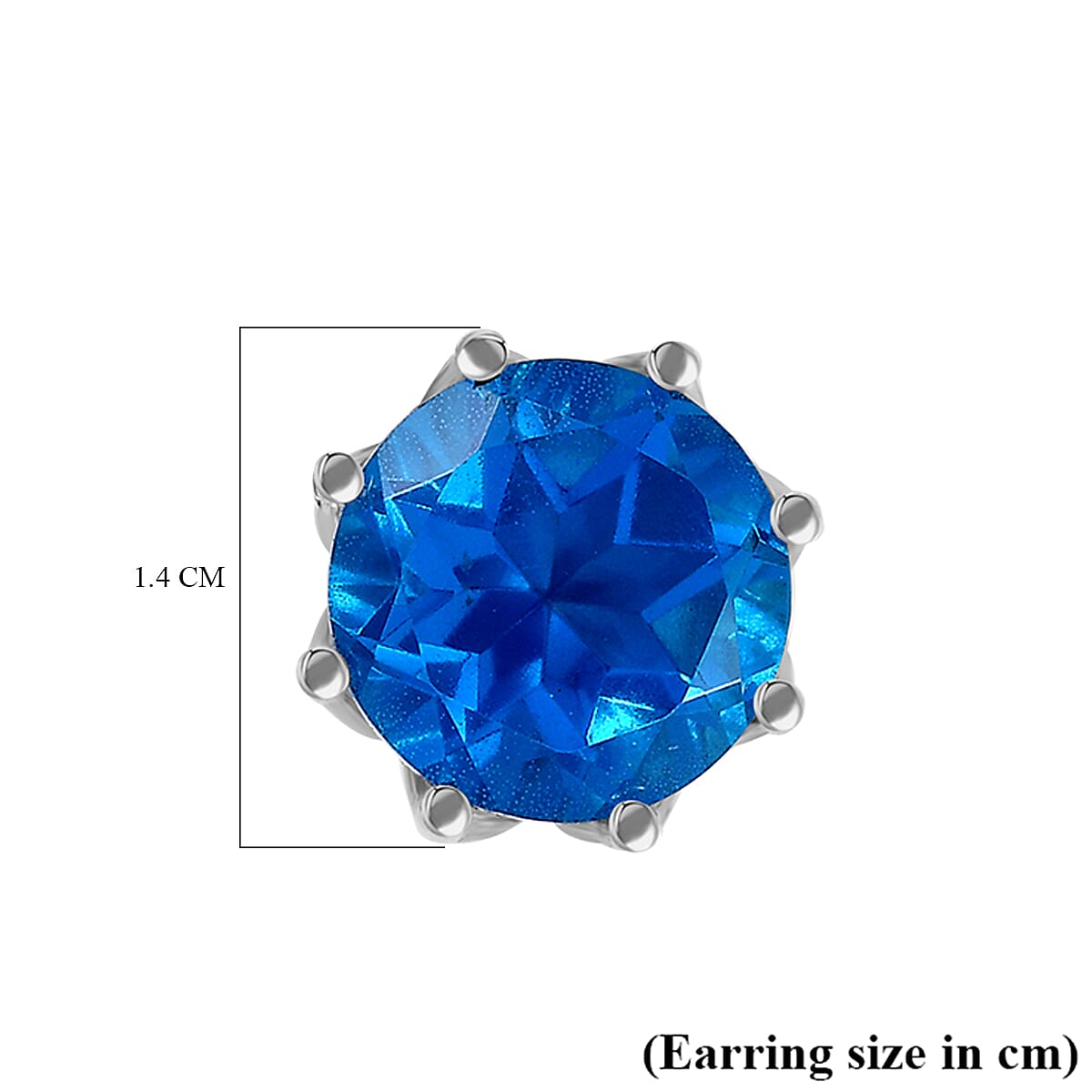 Carribean Quartz Solitaire Stud Earrings in Platinum Overlay Sterling Silver 10.52 Ct 7720861 5