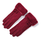 One Time Closeout - Cashmere Wool Gloves (24 x 9cm) - Red