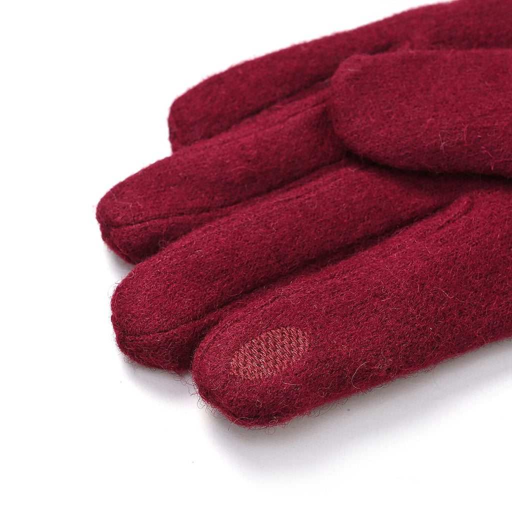 One Time Closeout - Cashmere Wool Gloves (24 x 9cm) - Red