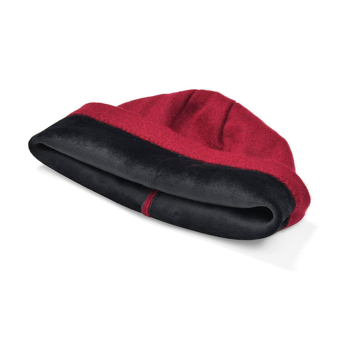Closeout Deal - 2 Piece Set -Cashmere Diamond Pattern Hat and Gloves-  Burgundy V32603049 5