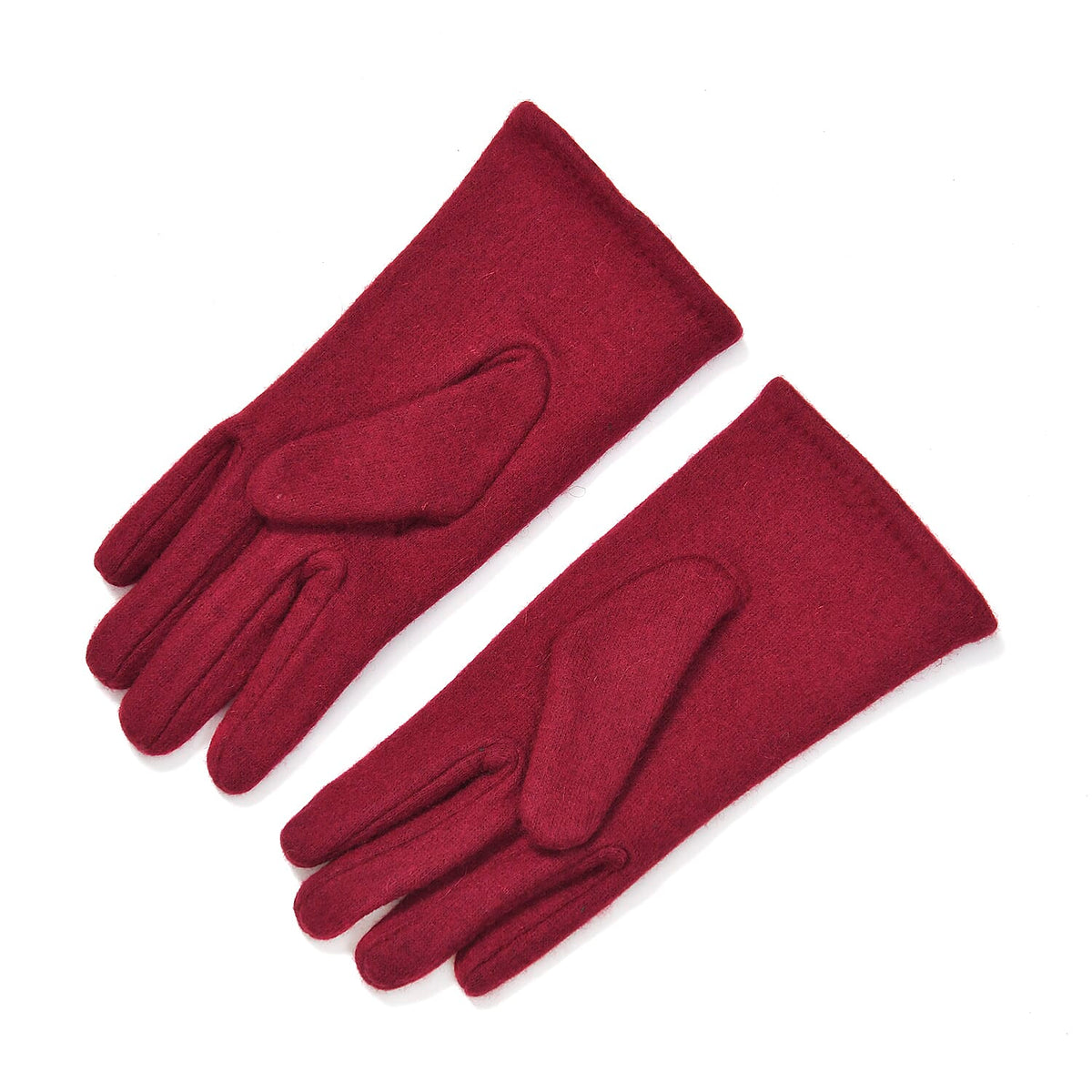 Closeout Deal - 2 Piece Set -Cashmere Diamond Pattern Hat and Gloves-  Burgundy V32603049 7