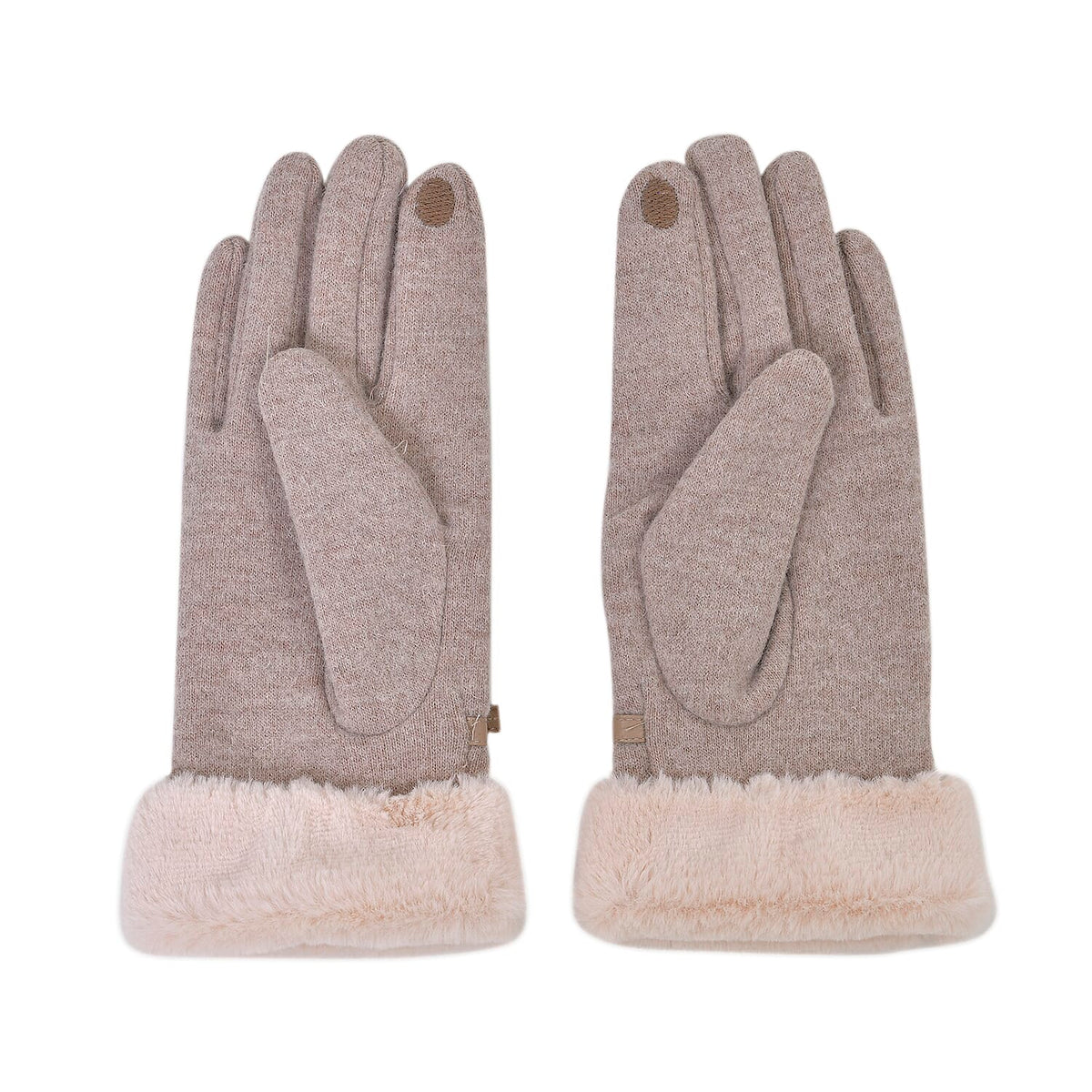 Cashmere Gloves with Faux Fur Trim V32514093 7