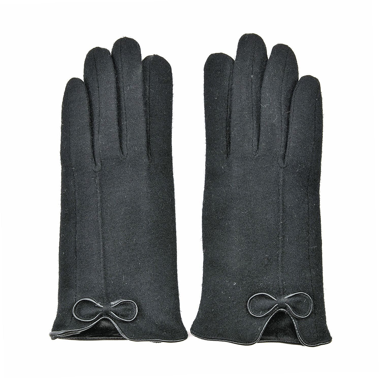 Cashmere Touch Screen Gloves (One Size Fits Most) - Black 8316550 0