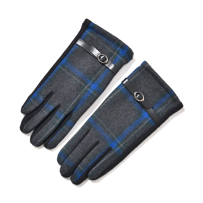 Cashmere Winter Plaid Gloves with Touch Screen Tips 7833573 1