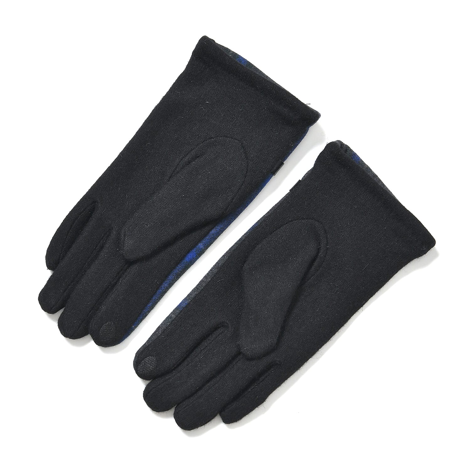 Cashmere Winter Plaid Gloves with Touch Screen Tips 7833573 4