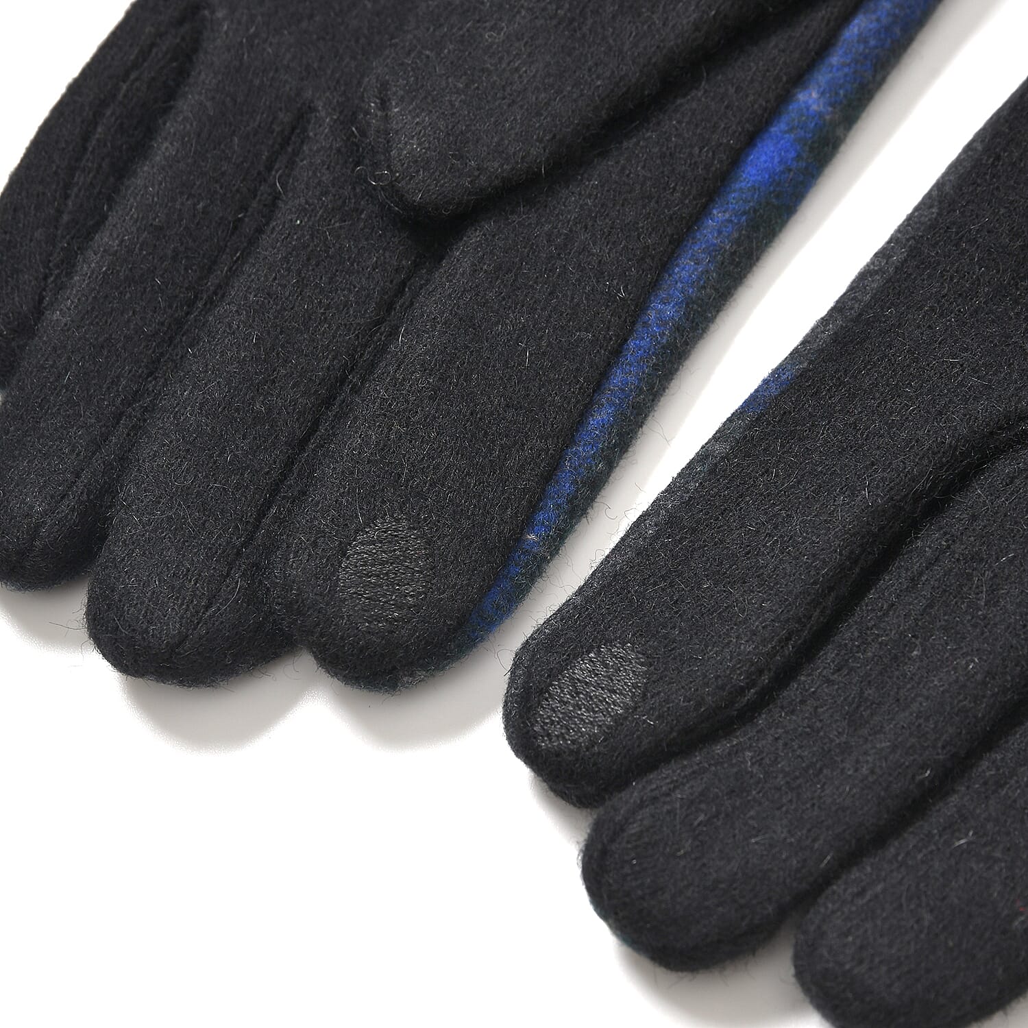 Cashmere Winter Plaid Gloves with Touch Screen Tips 7833573 5