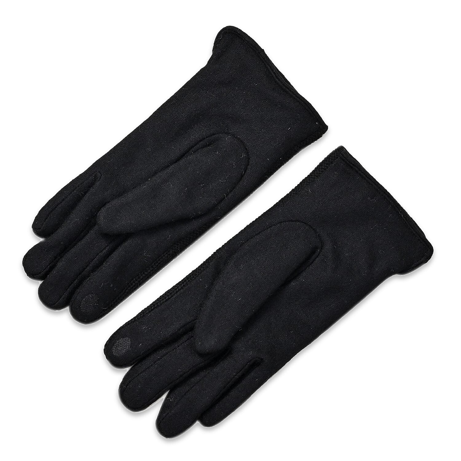 Winter Fashion Must Have - Designer Inspiration - Cashmere Wool Gloves - Black V32516398 0