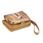 Cat Print RFID Wallet - Yellow