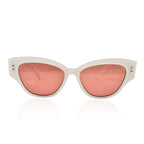 Just Cavali Womens Retro Style Square Metal Designer Sunglasses - White