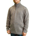 Cavallio Cotton Half Zip Jumper (Size S) - Charcoal