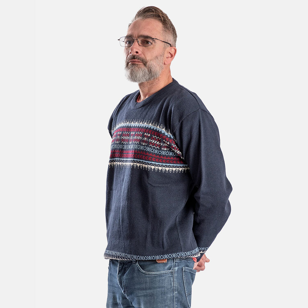 Cavallio Cotton Knitted Jumper (Size L) - Navy
