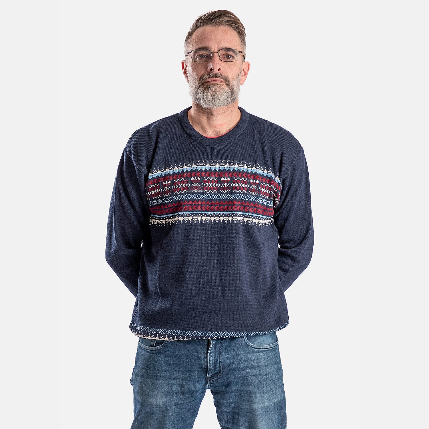 Cavallio Cotton Knitted Jumper - Navy 7952668 2