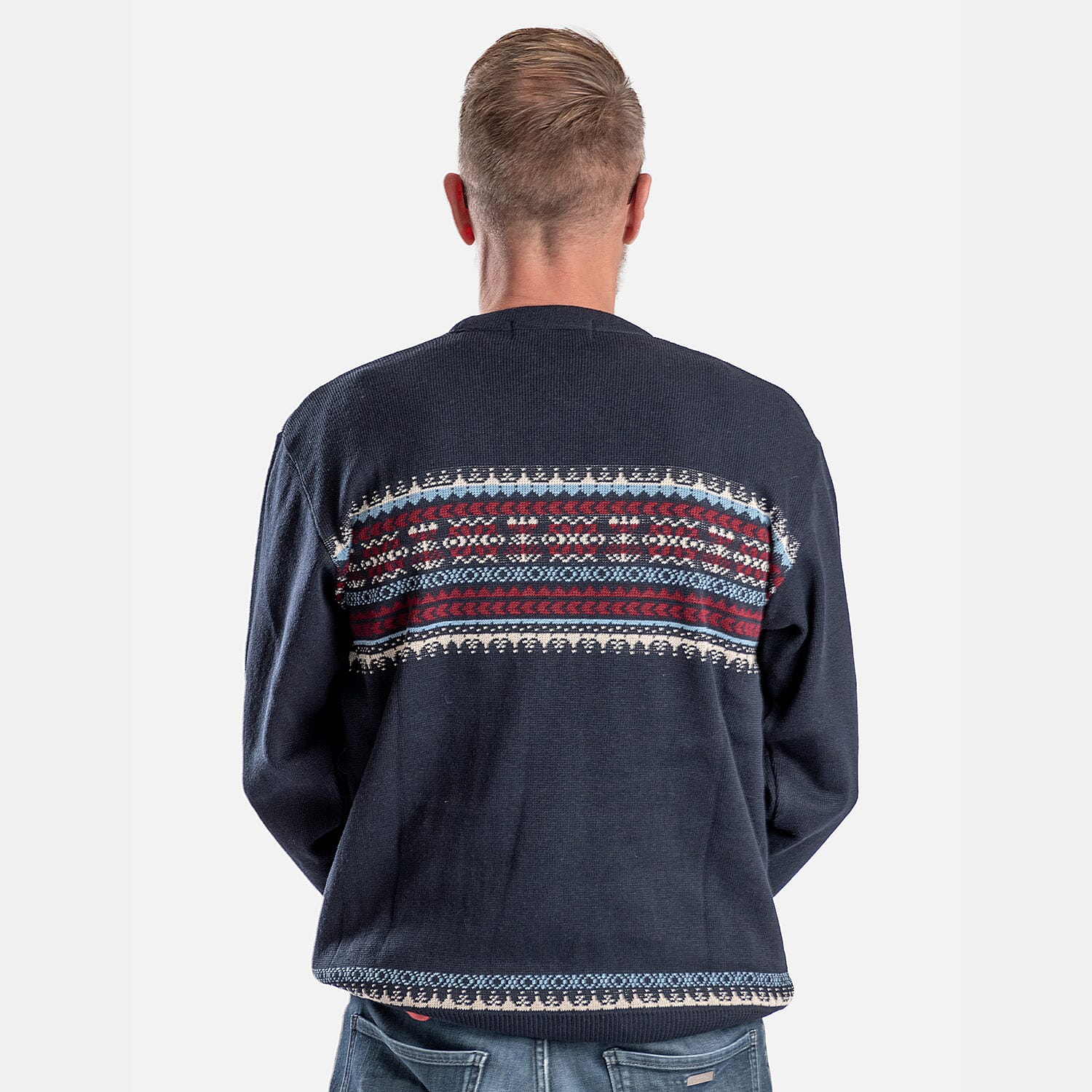 Cavallio Cotton Knitted Jumper - Navy 7952668 3