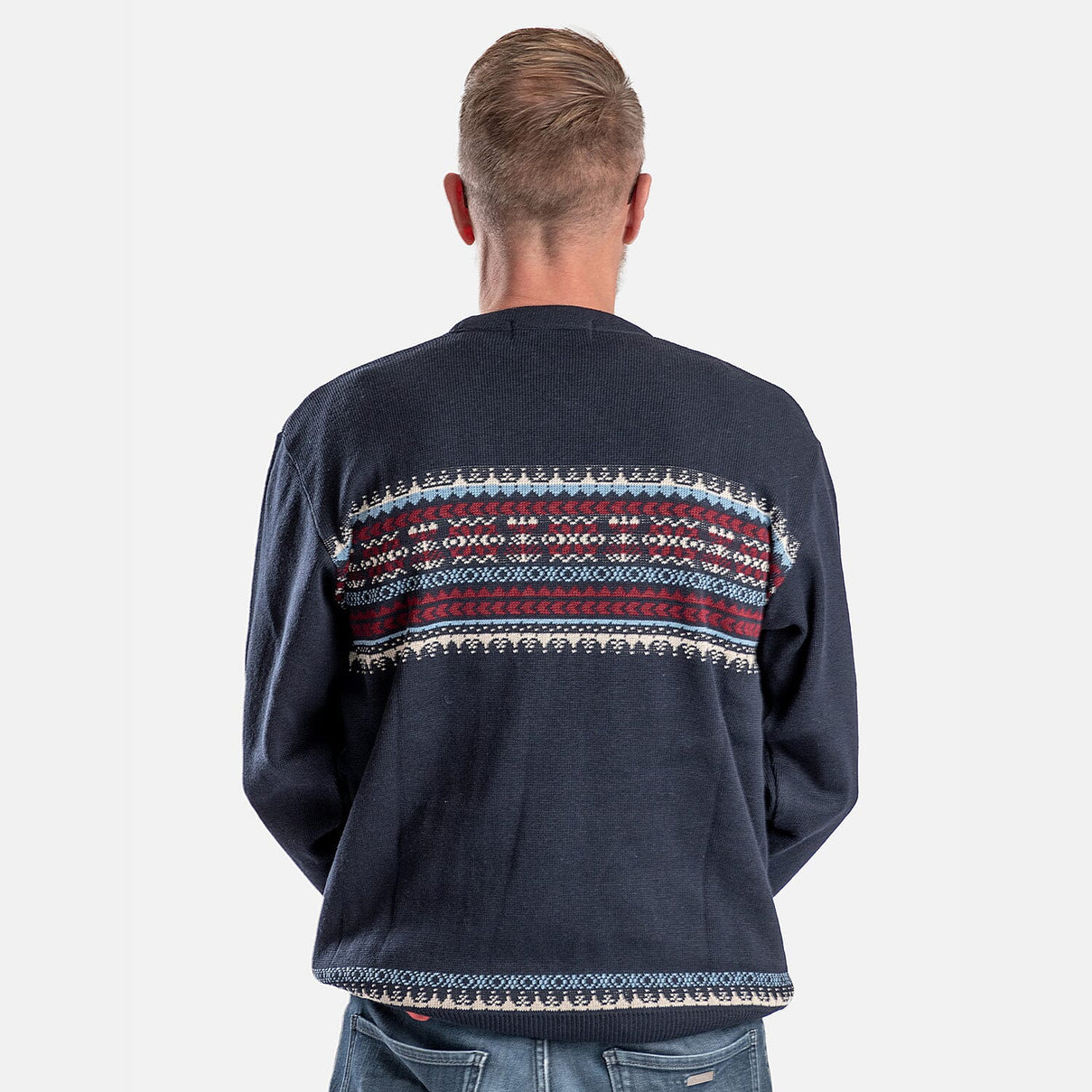 Cavallio Cotton Knitted Jumper - Navy 7952668 8