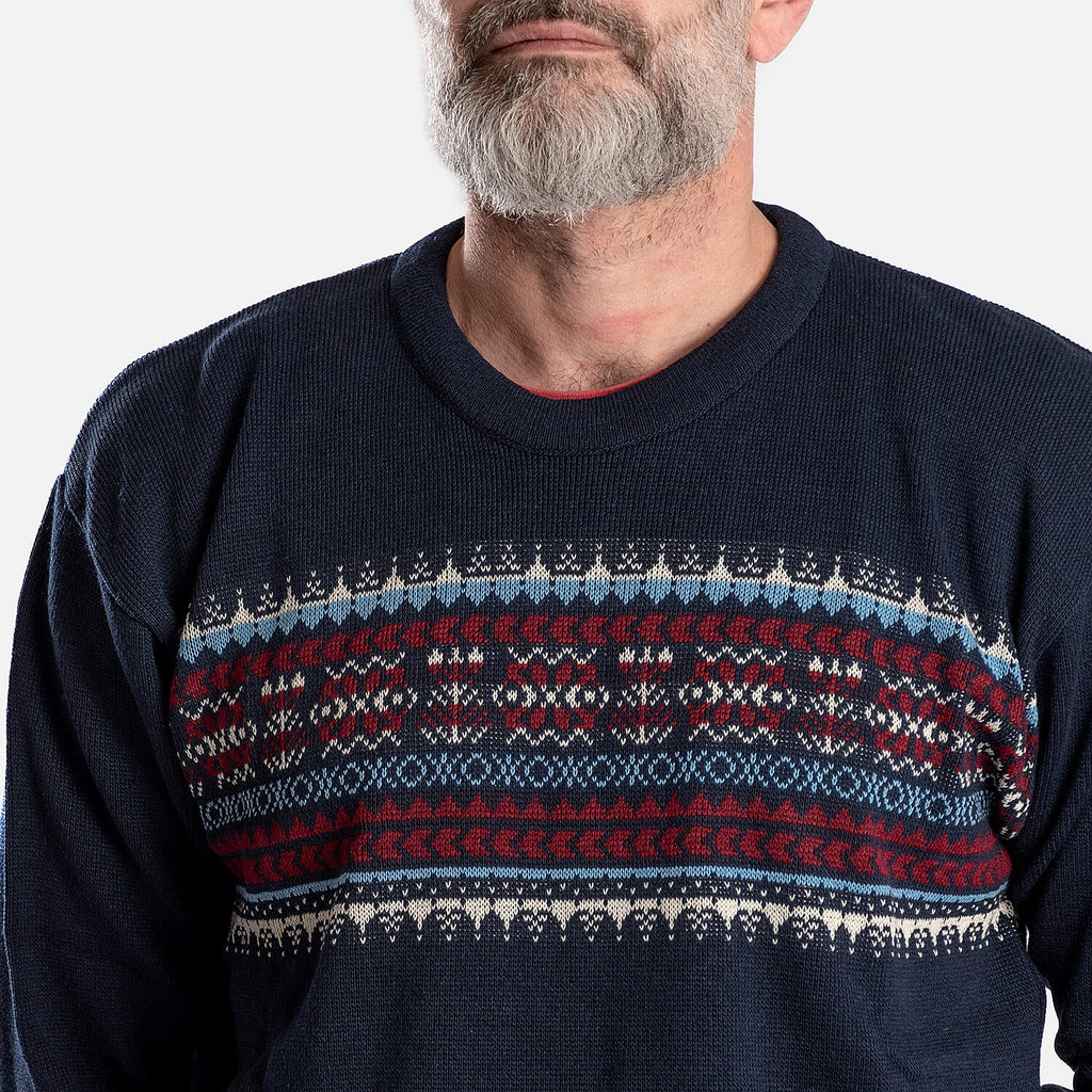 Cavallio Cotton Knitted Jumper (Size L) - Navy