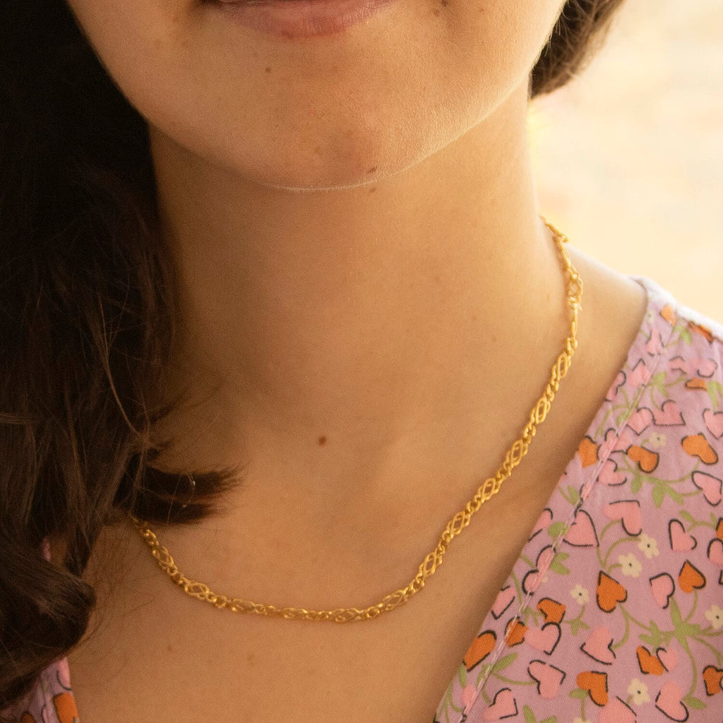 9K Yellow Gold Celtic Chain With Lobster Clasp (Size - 16)