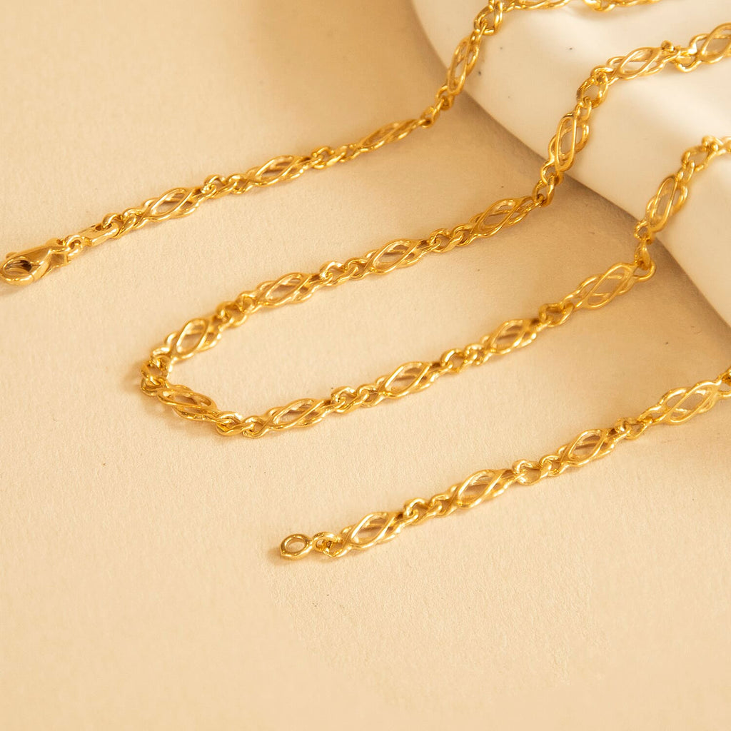 9K Yellow Gold Celtic Chain With Lobster Clasp (Size - 16)