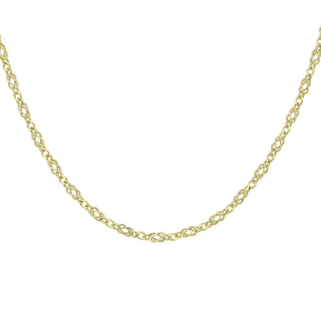 9K Yellow Gold Celtic Chain With Lobster Clasp (Size - 16)