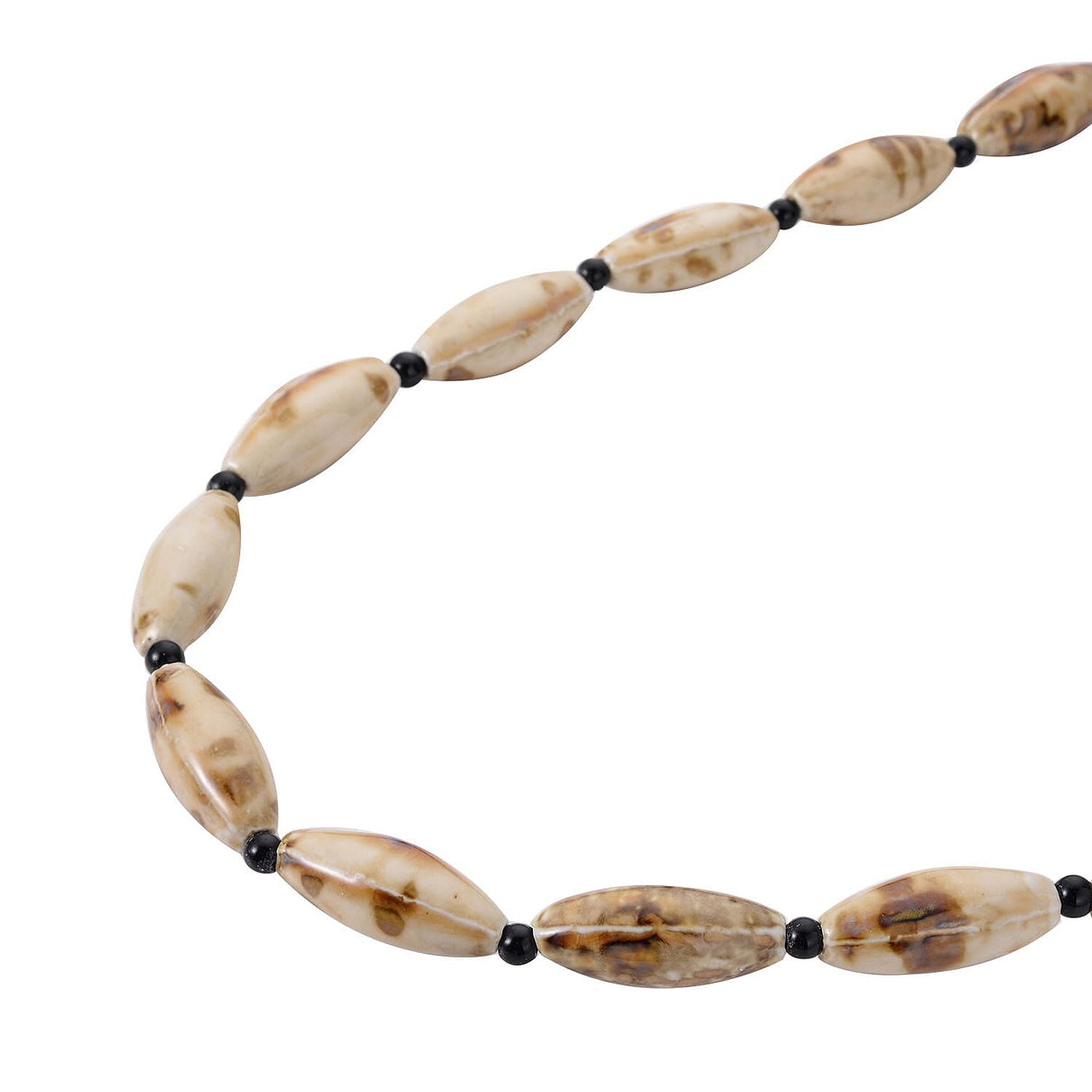 Simulated Picture Jasper and Simulated Black Spinel Beads Necklace (Size - 24) 7163876 3