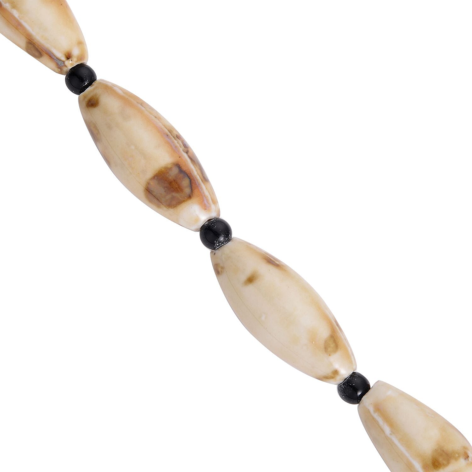 Simulated Picture Jasper and Simulated Black Spinel Beads Necklace (Size - 24) 7163876 4