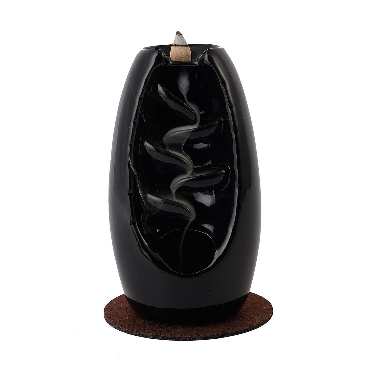 Ceramic Backflow Incense Holder with 120 Incense Cones, 30 sticks, Tweezer and Base 7215008 3