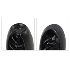 Ceramic Backflow Incense Holder with 120 Incense Cones, 30 sticks, Tweezer and Base - Black