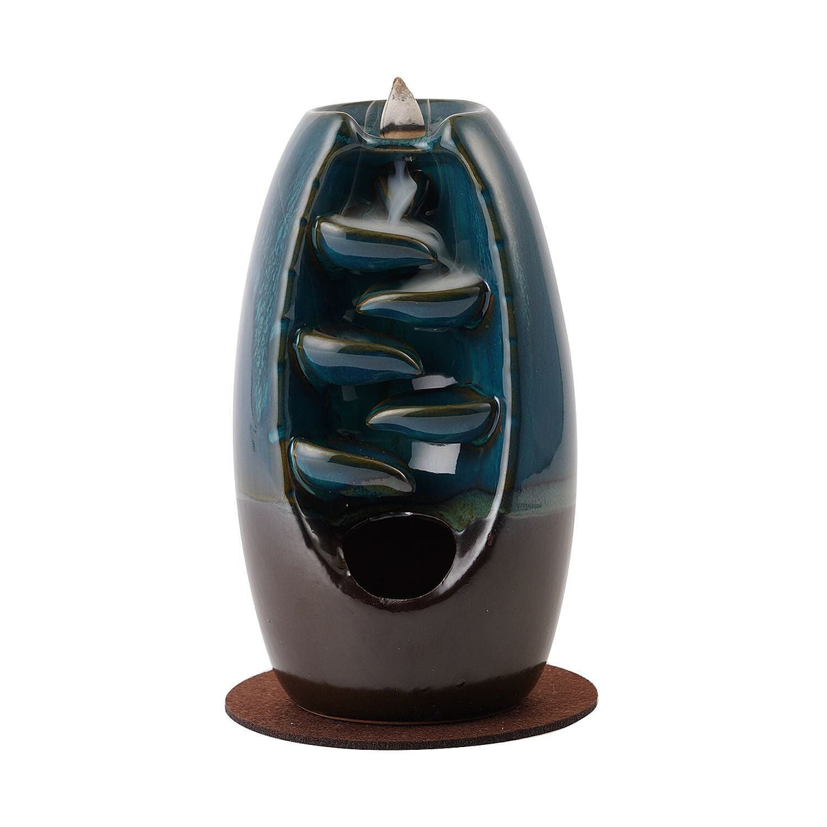 Ceramic Backflow Incense Holder with 120 Incense Cones, 30 sticks, Tweezer and Base 7215004 3