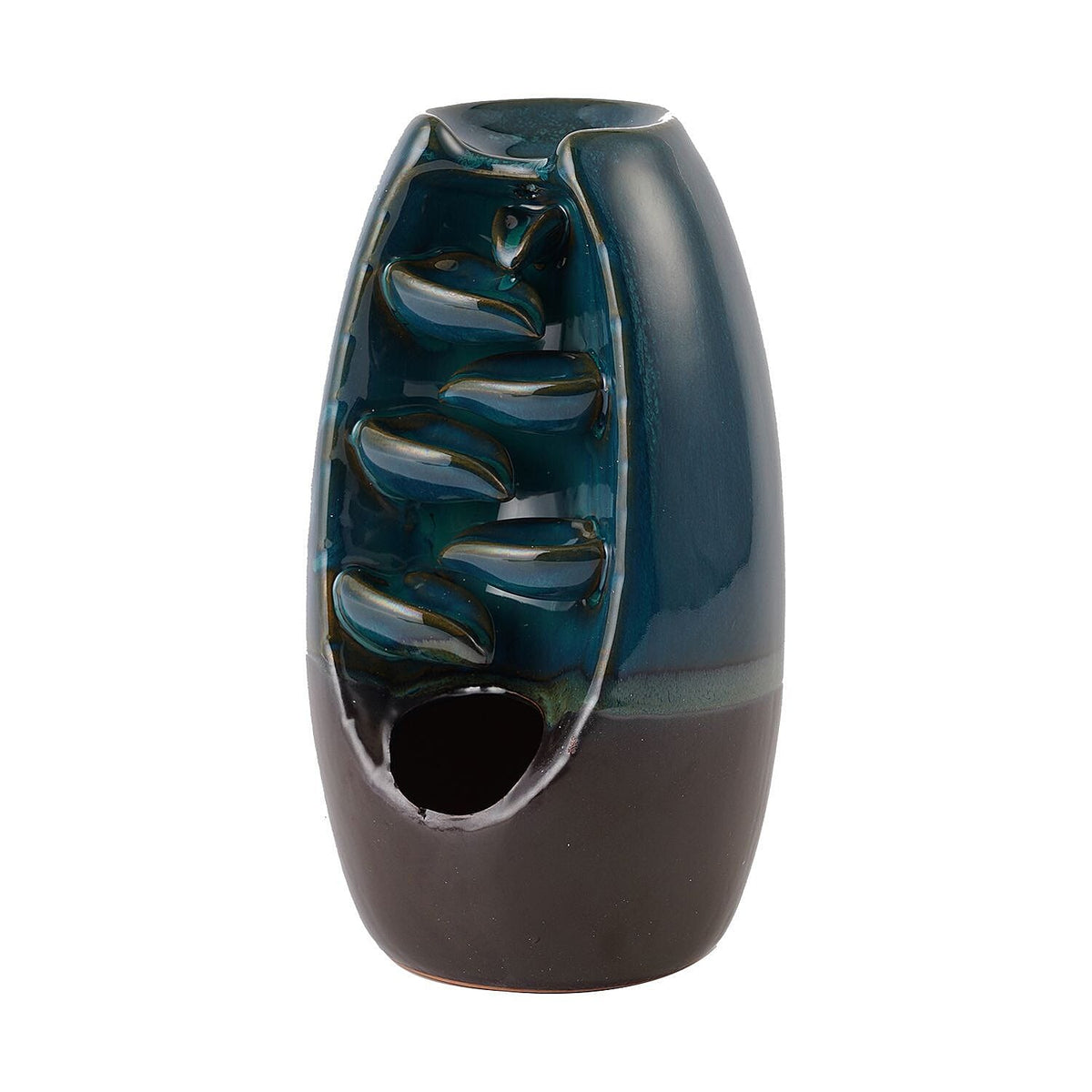 Ceramic Backflow Incense Holder with 120 Incense Cones, 30 sticks, Tweezer and Base 7215004 5