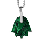 Ceramic Malachite Pendant with Steel Chain (Size 20) 22.00 Ct.