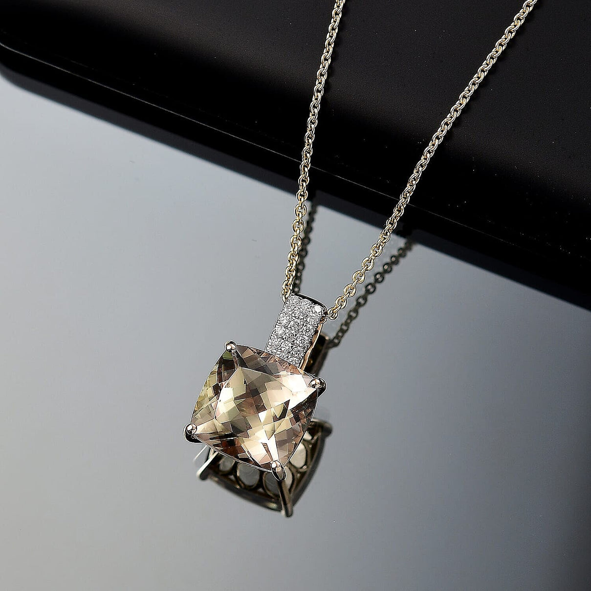 Certified &amp; Appraised LUXORO AAA Turkizite, Diamond Pendant Necklace in 14K Yellow Gold 20 Inches, 5.85 Ct. 4380494 1