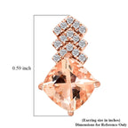10K Rose Gold  AAA   Morganite ,  White Diamond  I2 Earring 2.70 ct,  Gold Wt. 2.21 Gms  2.700  Ct.