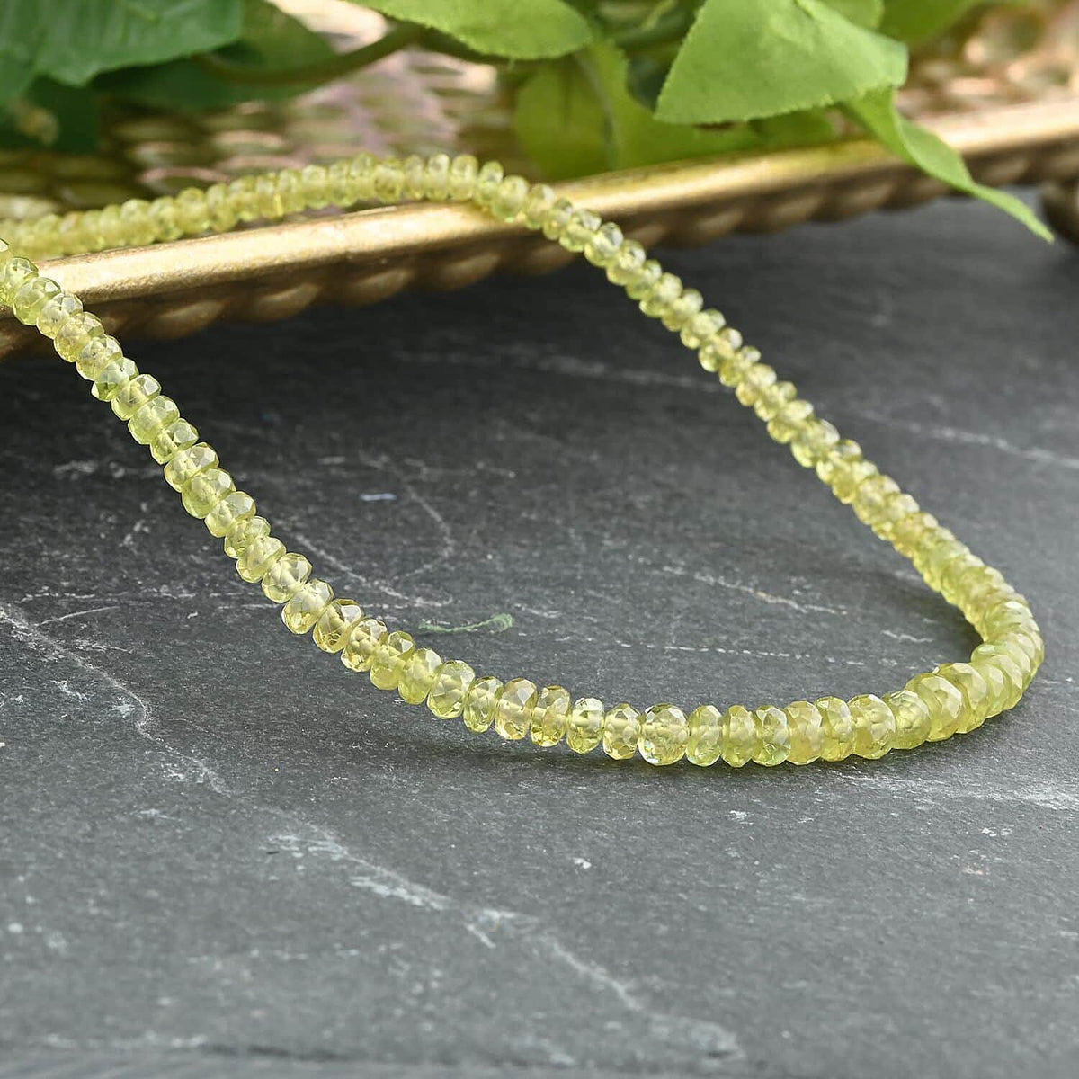 Certified and Appraised 18K Yellow Gold AAAA   Sphene Necklace (Size - 18) 60.00 ct 7631544 3
