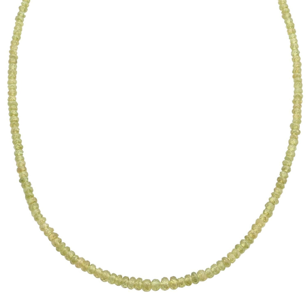 18K Yellow Gold  AAAA   Sphene  Necklace (Size - 18) 60.00 ct,  Gold Wt. 2.2 Gms  60.000  Ct.
