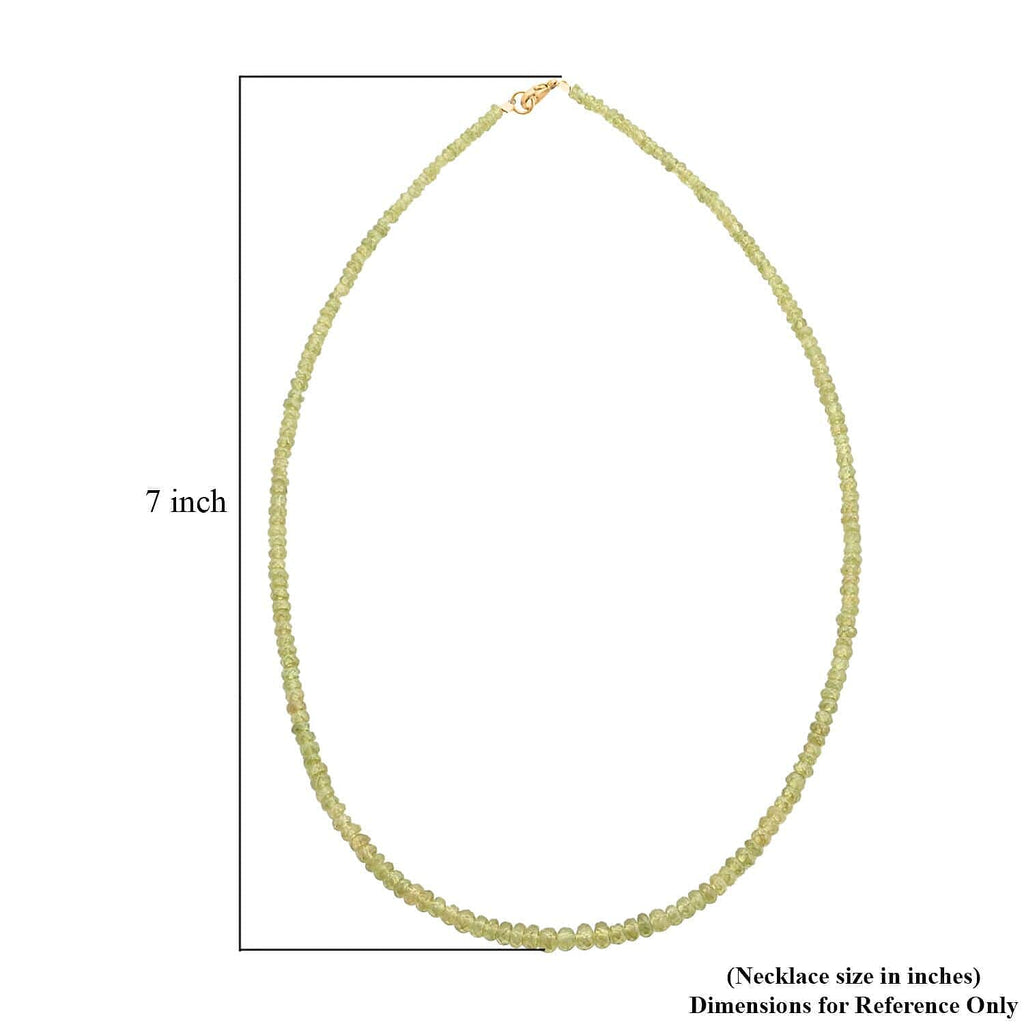 18K Yellow Gold  AAAA   Sphene  Necklace (Size - 18) 60.00 ct,  Gold Wt. 2.2 Gms  60.000  Ct.