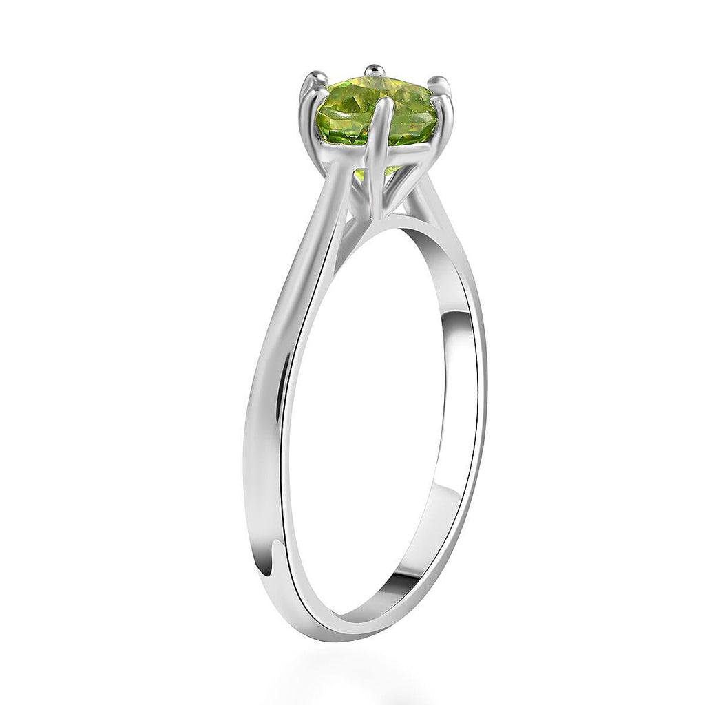 Certified and Appraised RHAPSODY 950 Platinum AAAA Sava Sphene Ring 1.50 Ct, Platinum Wt. 4.50 Gms