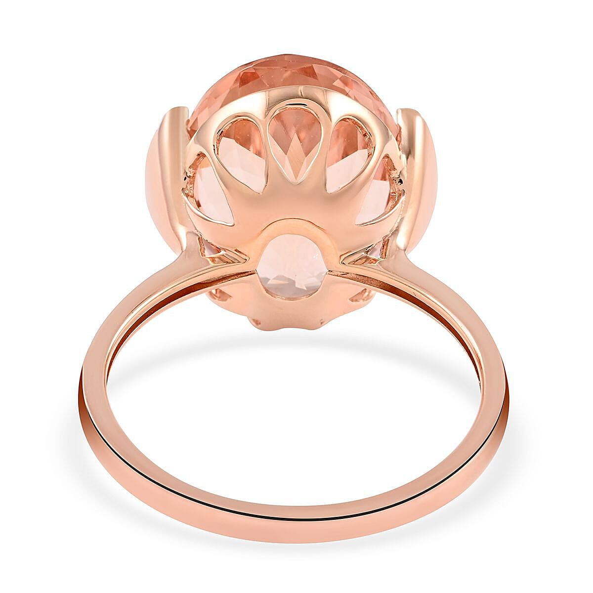 Certified and Appraised ILIANA 18K Rose Gold AAA Marropino Morganite and Diamond I1 GH Solitaire Ring Gold 3.78 grams, 9 Ct 7168653 12