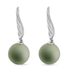 18K W Gold  AAA   Tahiti Pearl  Earring 10.00 pc,  Gold Wt. 1.53 Gms  10.000  Ct.
