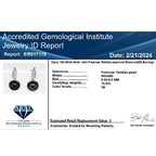 18K W Gold  AAA   Tahiti Pearl  Earring 10.00 pc,  Gold Wt. 1.53 Gms  10.000  Ct.