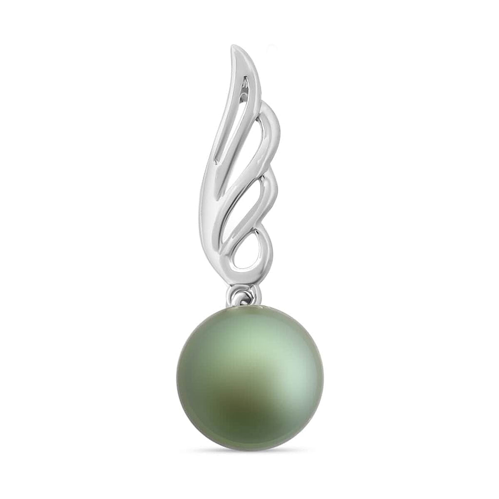 ILIANA 18K White Gold AGI Certified AAA Tahiti Pearl Pendant 5.60 Ct.