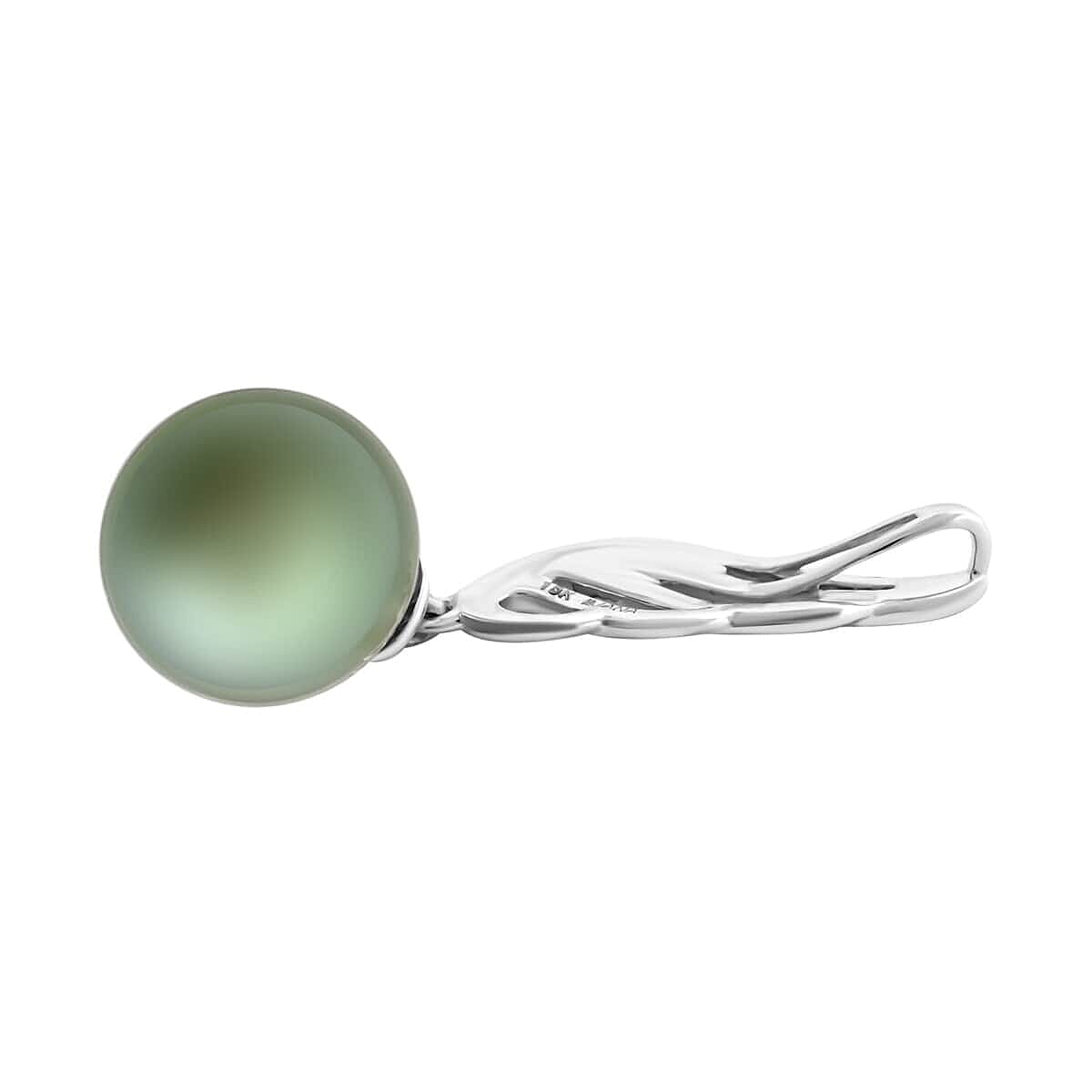 Appraised and Certified 5.6 Ct. Pearl Solitaire Pendant in 18K White Gold 7732977 3