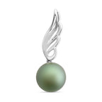 ILIANA 18K White Gold AGI Certified AAA Tahiti Pearl Pendant 5.60 Ct.