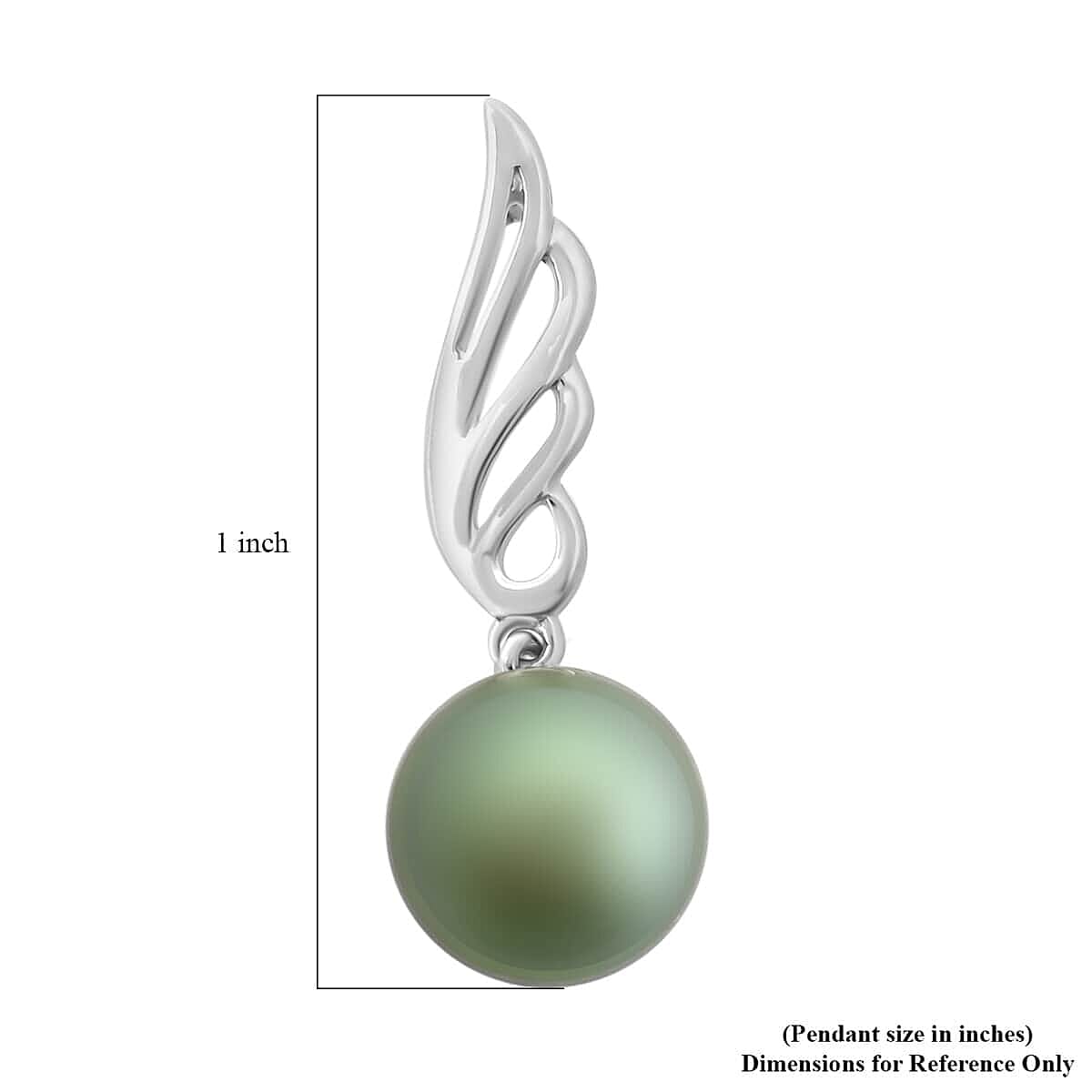 Appraised and Certified 5.6 Ct. Pearl Solitaire Pendant in 18K White Gold 7732977 5