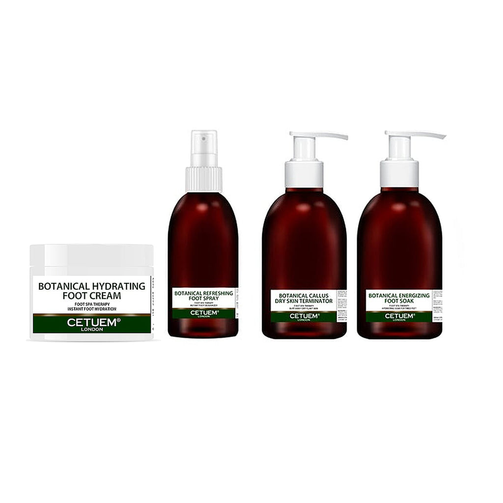 Cetuem Foot Care Bundle (Incl . Foot Soak , Callus Terminator ,Foot Spray with Free Foot Cream 100ml and Foot Filer )