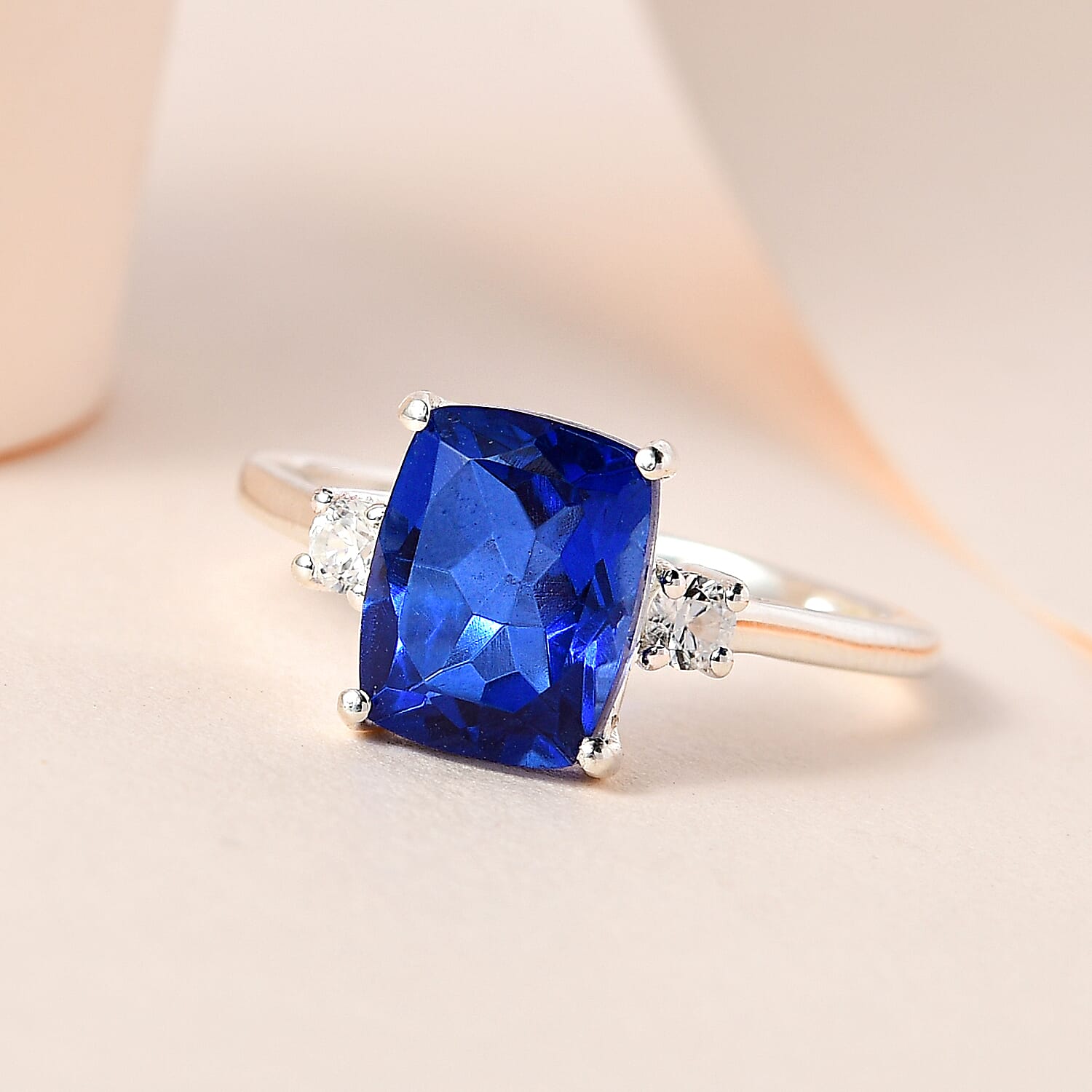 Ceylon Colour Quartz and Natural Zircon Ring in Sterling Silver 2.55 Ct 7534717 1