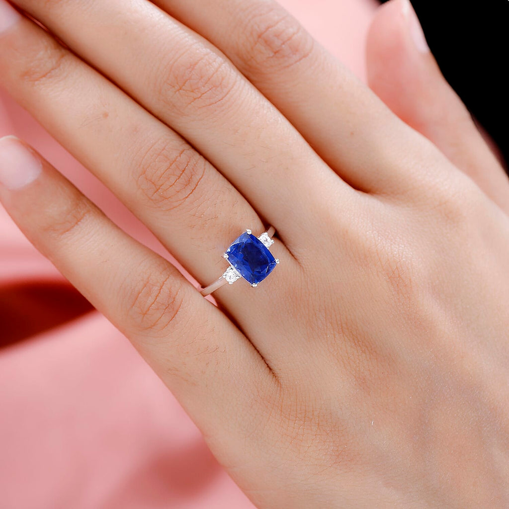 Ceylon Colour Quartz and Natural Zircon Ring in Sterling Silver 2.55 Ct