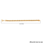 Chunky Rope Bracelet (Size 7.5) in Yellow Gold Plated