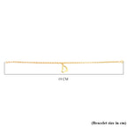 9K Yellow Gold Bracelet With Heart Charm (Size 7.25) With Spring Ring Clasp