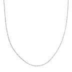 NewYork Close Out - Rhapsody 950 White Platinum Wave Solid Necklace (Size 20) Platinum Wt. 5.50 Gms.
