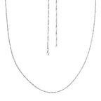 NewYork Close Out - Rhapsody 950 White Platinum Wave Solid Necklace (Size 20) Platinum Wt. 5.50 Gms.